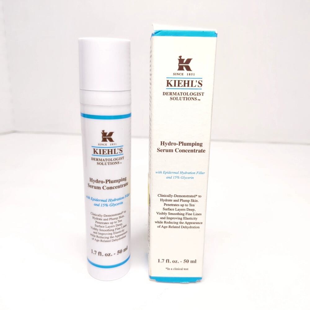 Kiehl's Hydro-Plumping Serum Conc W-Epidermal Filler & 15% Glycerin 1.6 oz NIB